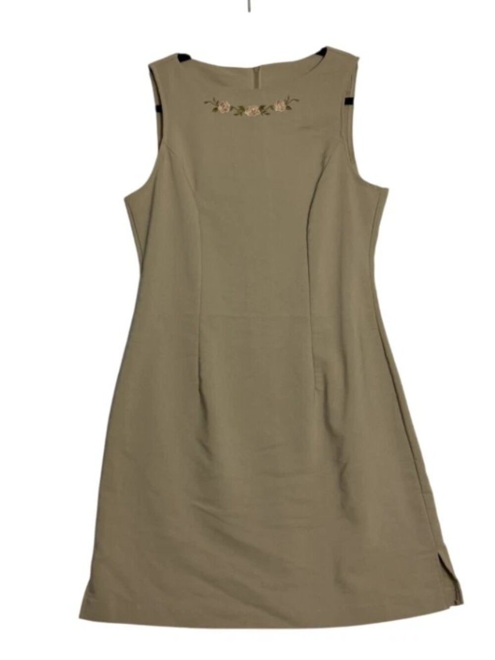 VTG City Triangles Womens Brown Khaki Tan Dress Size 9 Made in USA